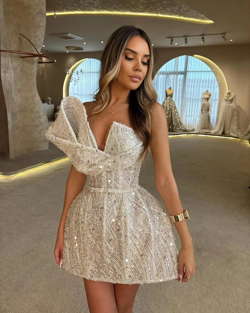 Donika Loci Azure Mini Dress